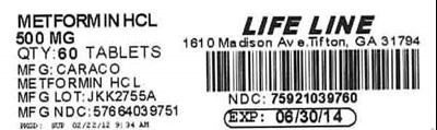 Metformin HCl 500 mg Label (Metformin 500mg)